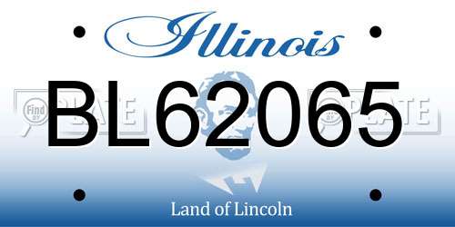 BL62065 Illinois License Plate