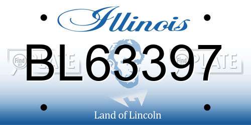 BL63397 Illinois License Plate