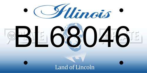 BL68046 Illinois License Plate