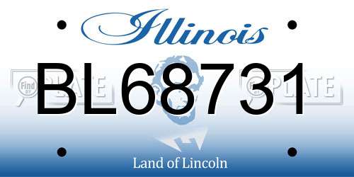 BL68731 Illinois License Plate