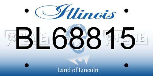 BL68815 Illinois License Plate