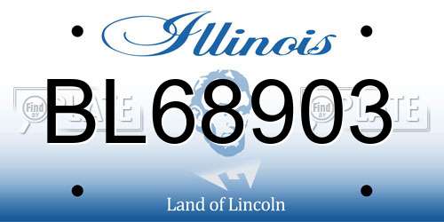 BL68903 Illinois License Plate