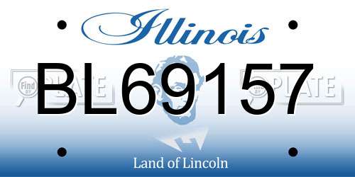 BL69157 Illinois License Plate