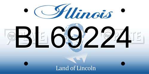 BL69224 Illinois License Plate