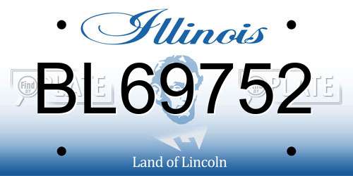 BL69752 Illinois License Plate