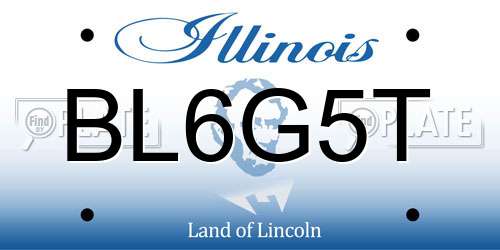 BL6G5T Illinois License Plate