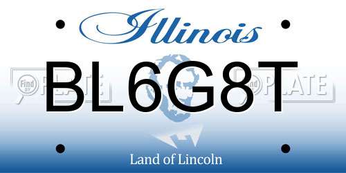 BL6G8T Illinois License Plate