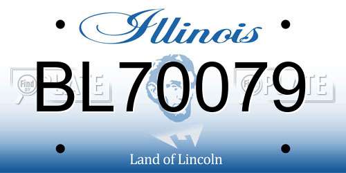 BL70079 Illinois License Plate