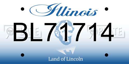 BL71714 Illinois License Plate