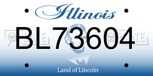 BL73604 Illinois License Plate