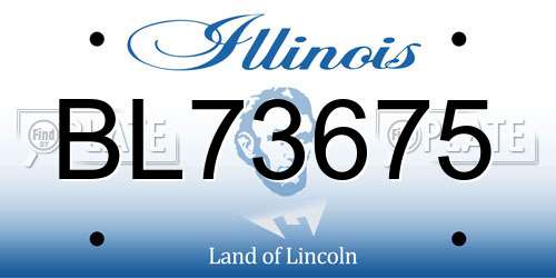 BL73675 Illinois License Plate