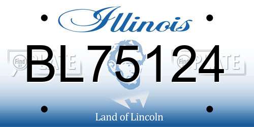BL75124 Illinois License Plate