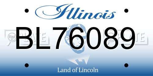 BL76089 Illinois License Plate