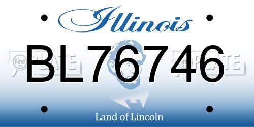 BL76746 Illinois License Plate