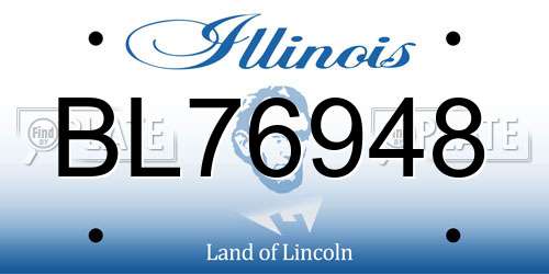 BL76948 Illinois License Plate