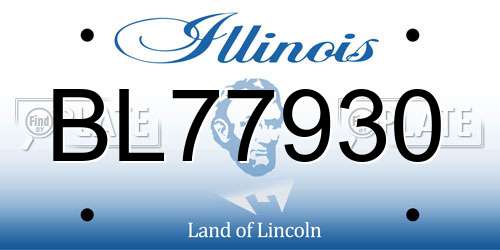 BL77930 Illinois License Plate