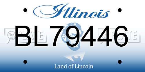 BL79446 Illinois License Plate