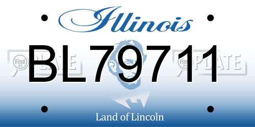 BL79711 Illinois License Plate