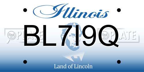 BL7I9Q Illinois License Plate