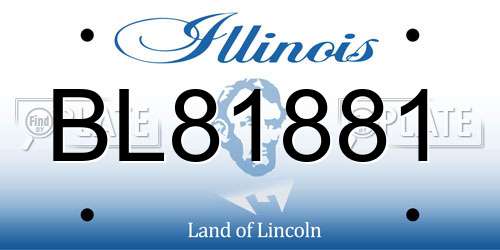 BL81881 Illinois License Plate
