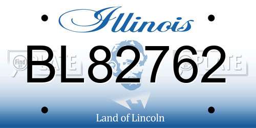 BL82762 Illinois License Plate