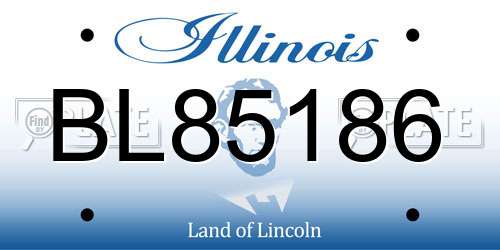 BL85186 Illinois License Plate