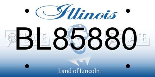 BL85880 Illinois License Plate