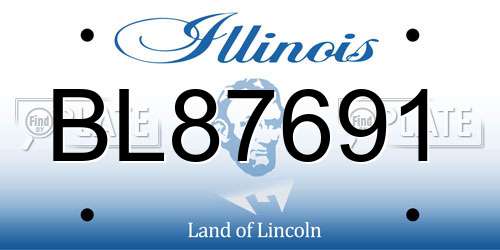 BL87691 Illinois License Plate