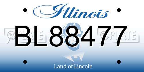BL88477 Illinois License Plate