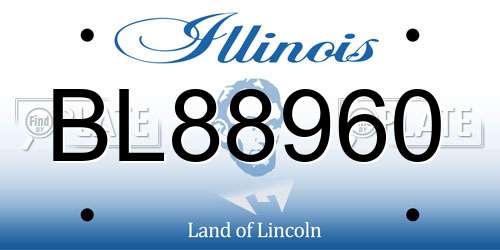BL88960 Illinois License Plate