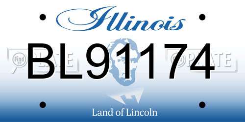 BL91174 Illinois License Plate