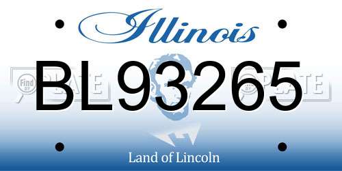 BL93265 Illinois License Plate