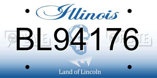 BL94176 Illinois License Plate