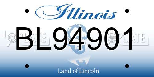 BL94901 Illinois License Plate