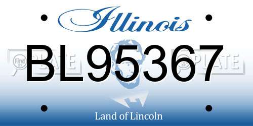 BL95367 Illinois License Plate