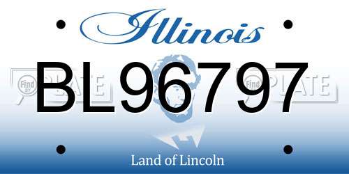 BL96797 Illinois License Plate