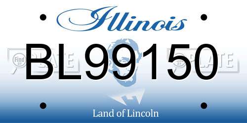 BL99150 Illinois License Plate