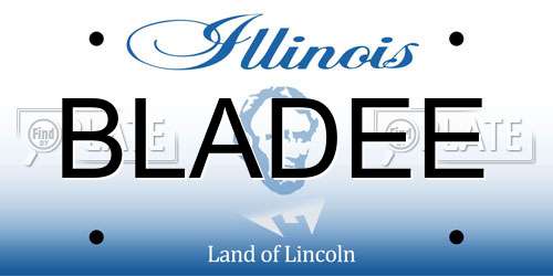 BLADEE Illinois License Plate