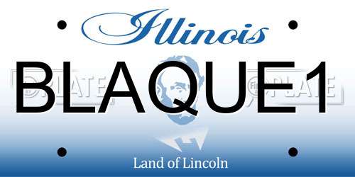 BLAQUE1 Illinois License Plate