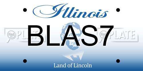 BLAS7 Illinois License Plate