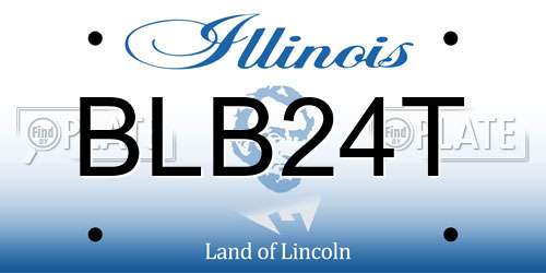 BLB24T Illinois License Plate