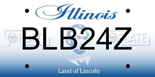 BLB24Z Illinois License Plate