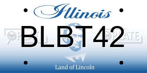 BLBT42 Illinois License Plate