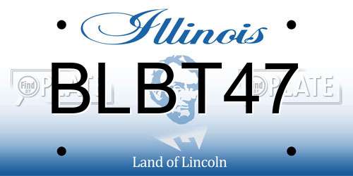 BLBT47 Illinois License Plate