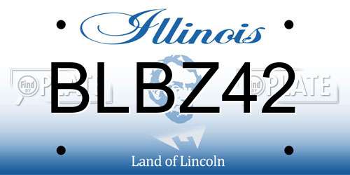 BLBZ42 Illinois License Plate