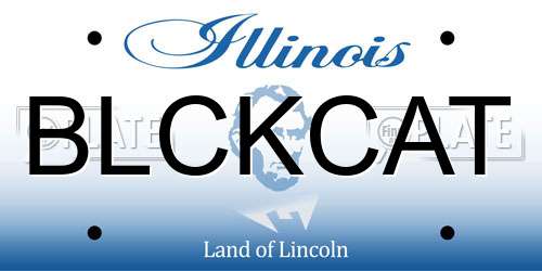 BLCKCAT Illinois License Plate