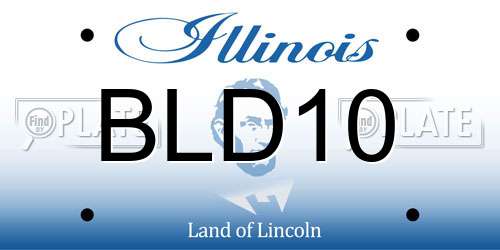 BLD10 Illinois License Plate