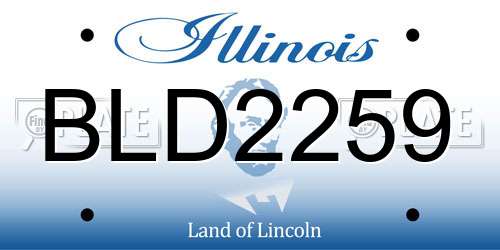 BLD2259 Illinois License Plate
