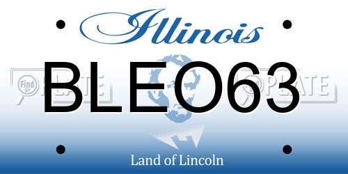 BLEO63 Illinois License Plate