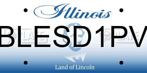 BLESD1PV Illinois License Plate
